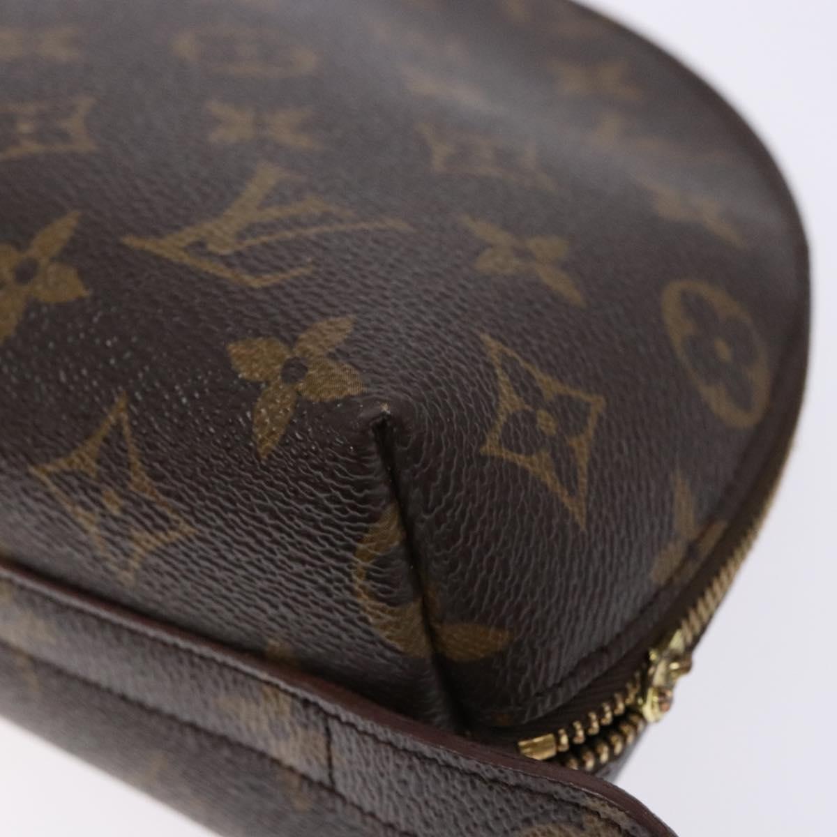 LOUIS VUITTON Monogram Trousse Demi Ronde Cosmetic Pouch M47520 LV Auth am8997