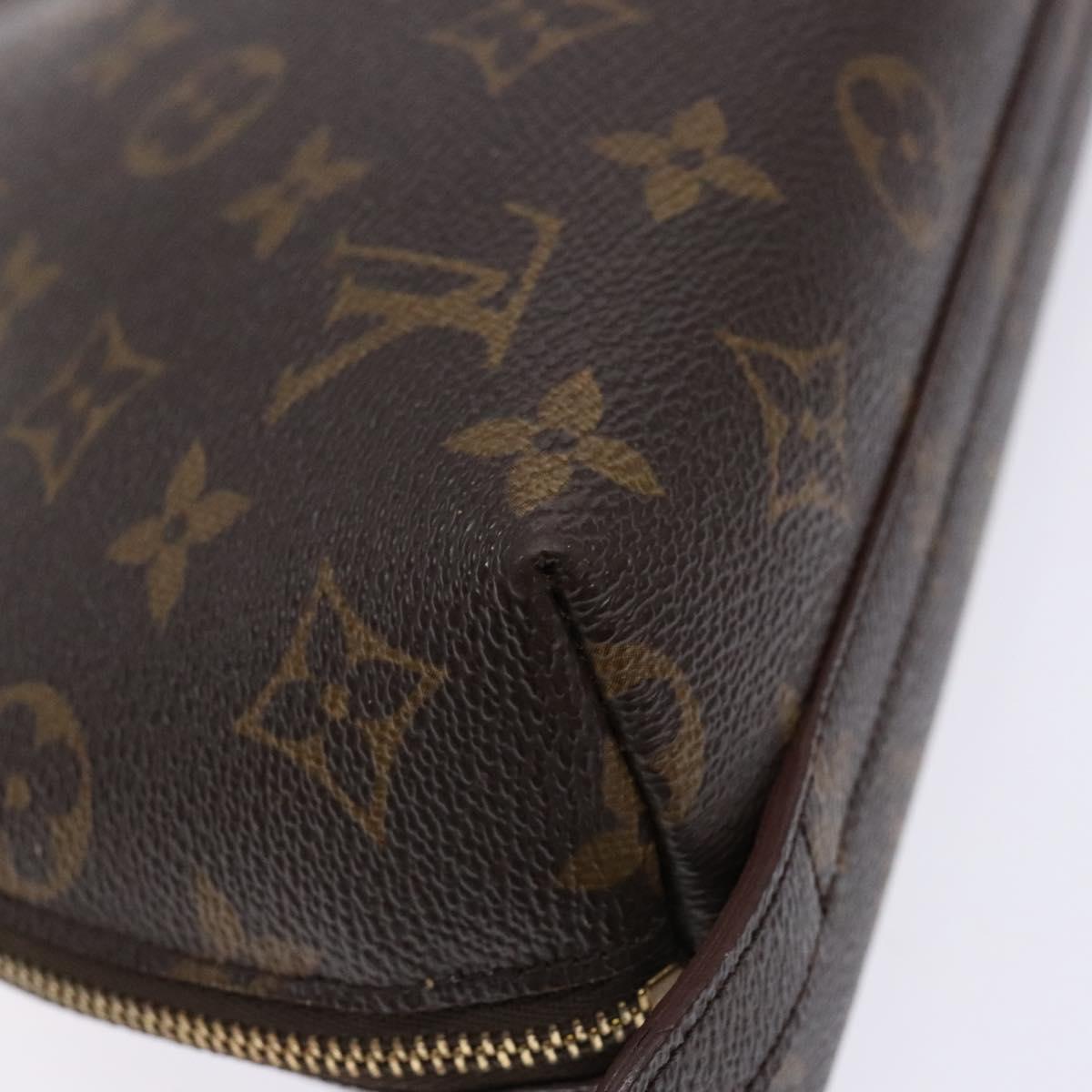 LOUIS VUITTON Monogram Trousse Demi Ronde Cosmetic Pouch M47520 LV Auth am8997
