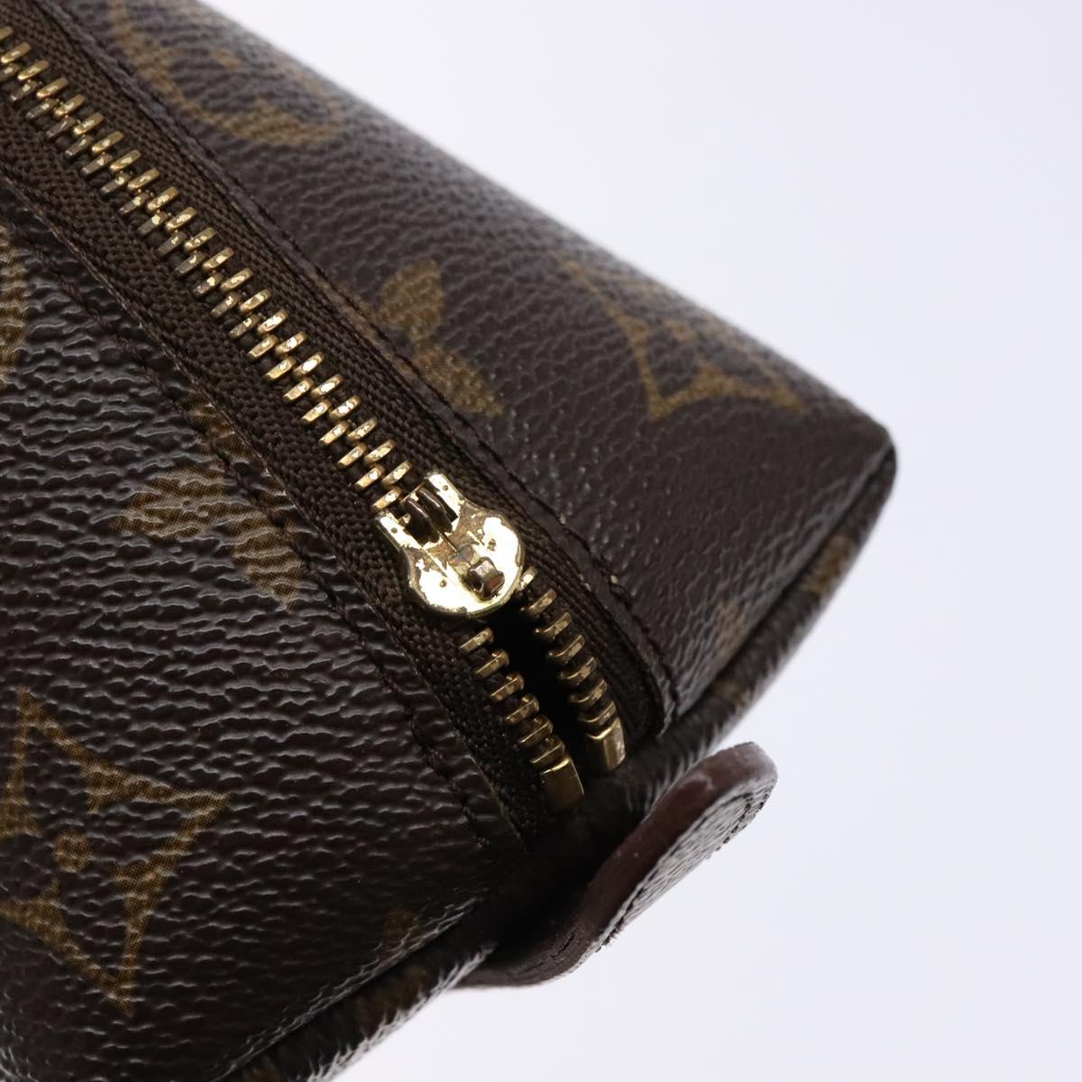 LOUIS VUITTON Monogram Trousse Demi Ronde Cosmetic Pouch M47520 LV Auth am8997