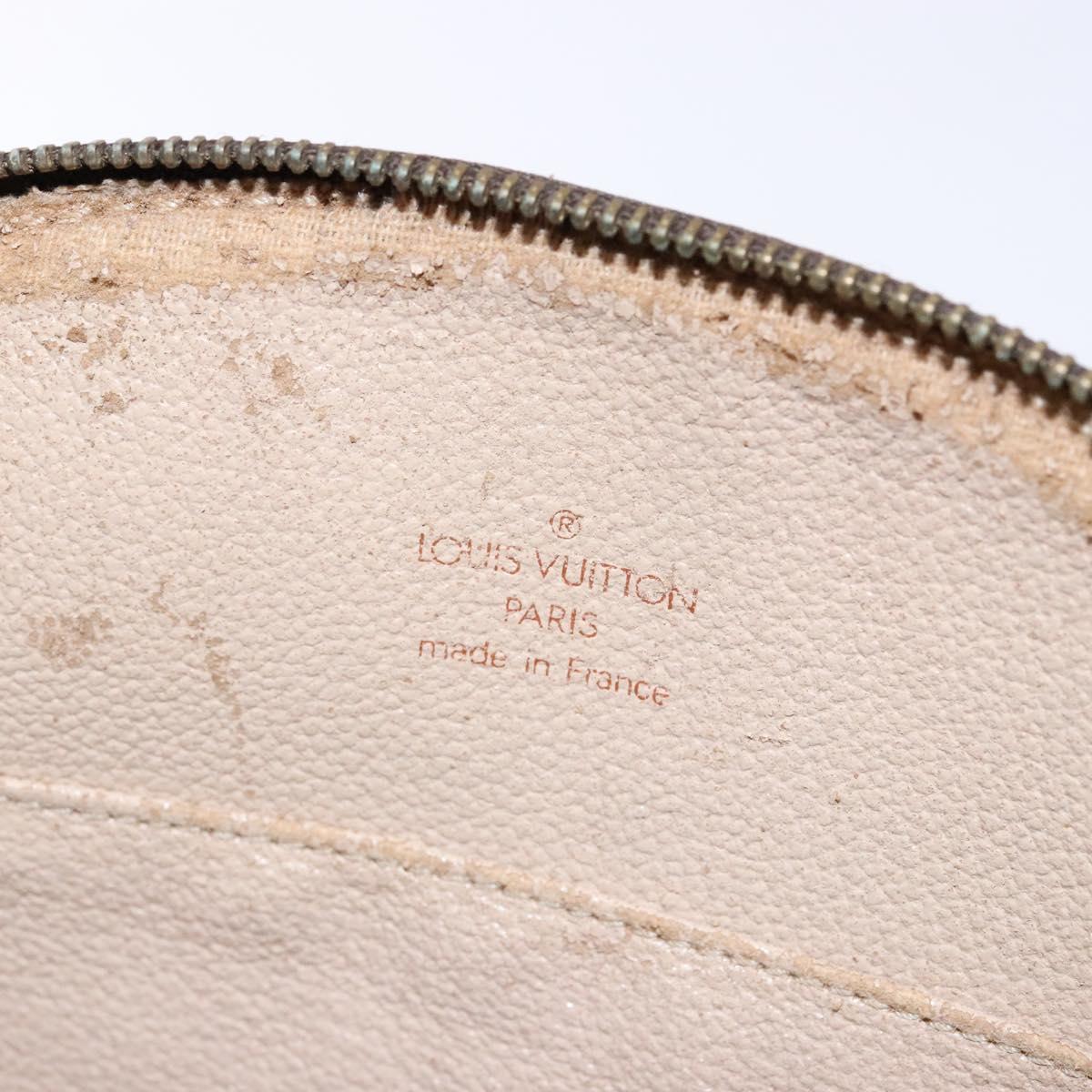 LOUIS VUITTON Monogram Trousse Demi Ronde Cosmetic Pouch M47520 LV Auth am8997
