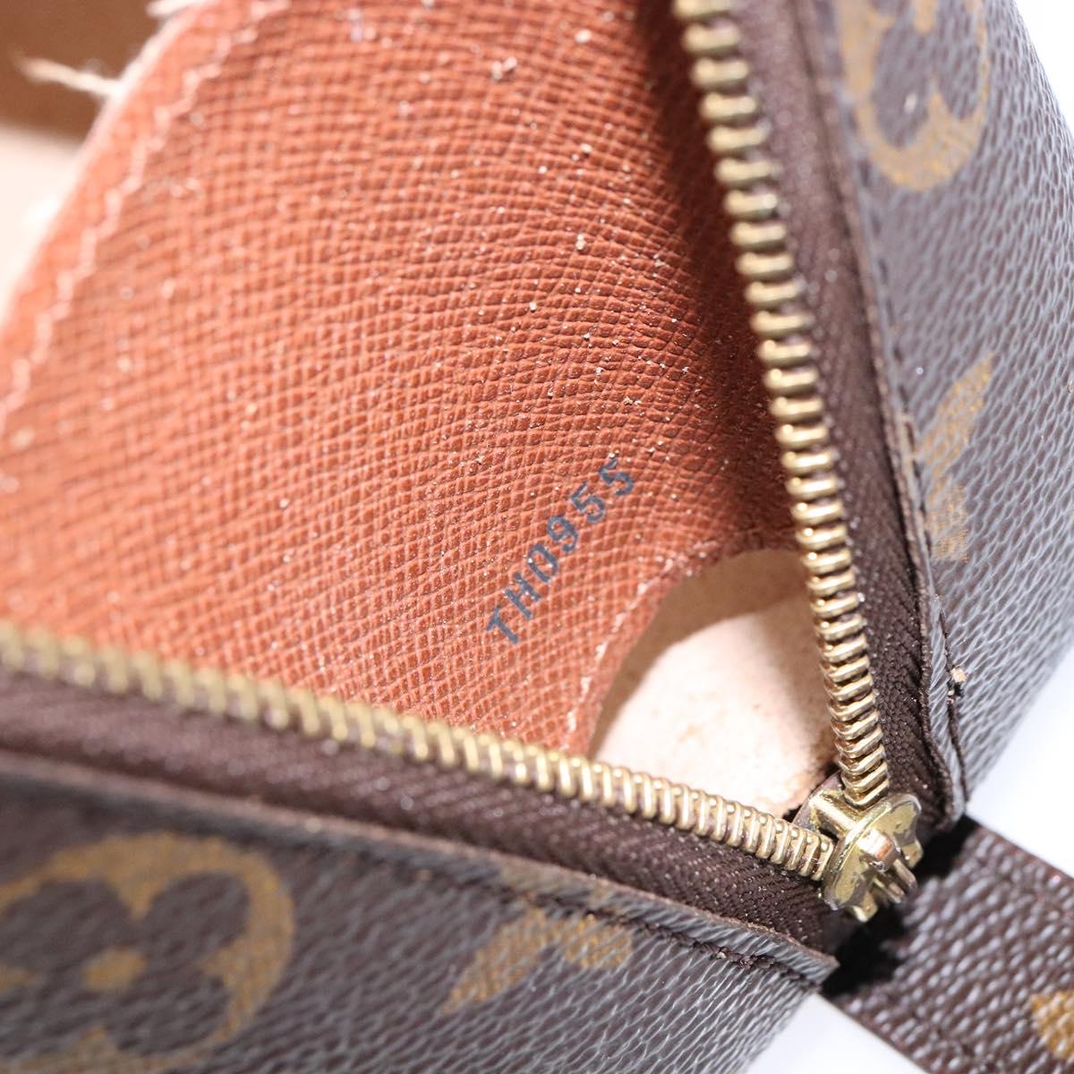 LOUIS VUITTON Monogram Trousse Demi Ronde Cosmetic Pouch M47520 LV Auth am8997