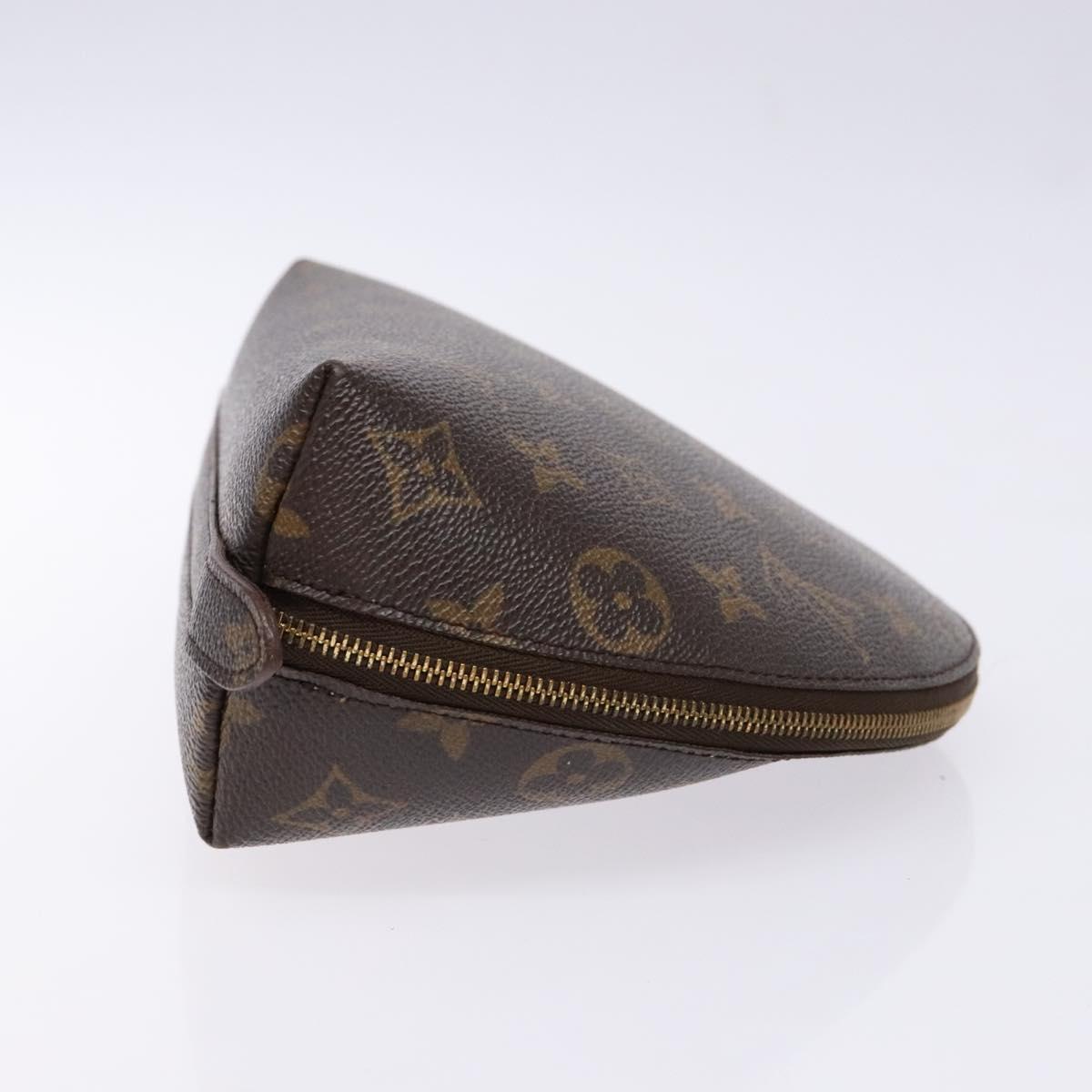 LOUIS VUITTON Monogram Trousse Demi Ronde Cosmetic Pouch M47520 LV Auth am8997