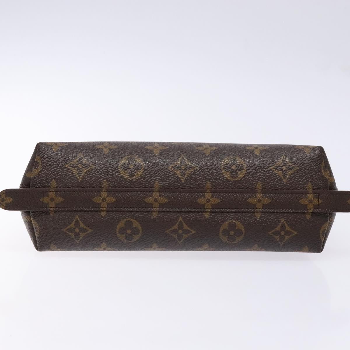 LOUIS VUITTON Monogram Trousse Demi Ronde Cosmetic Pouch M47520 LV Auth am8997
