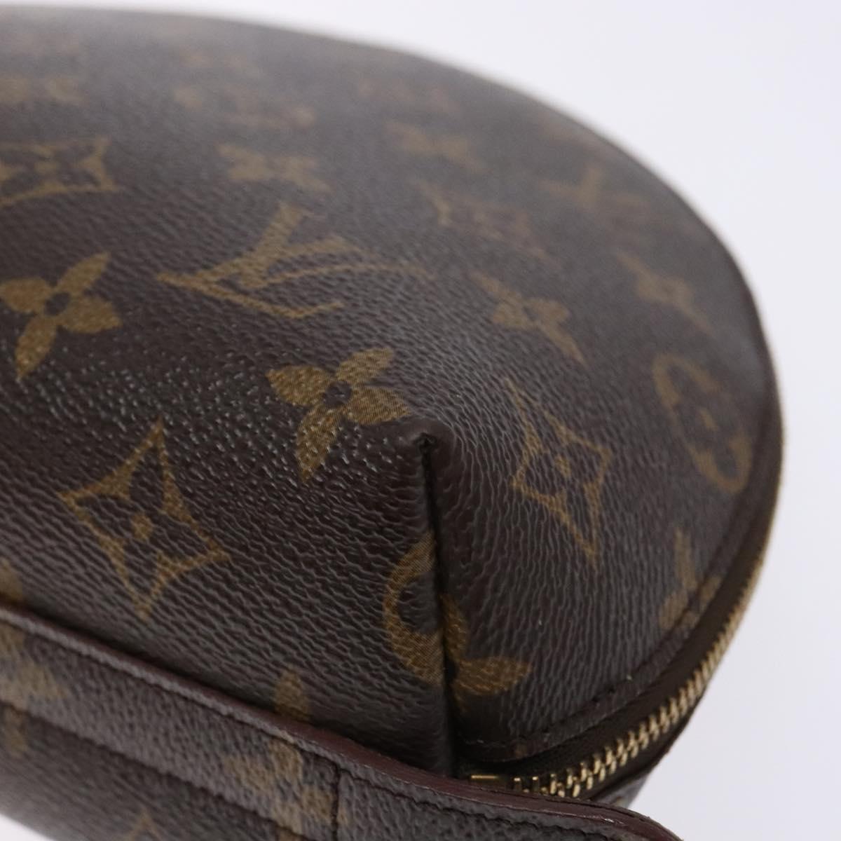 LOUIS VUITTON Monogram Trousse Demi Ronde Cosmetic Pouch M47520 LV Auth am8997