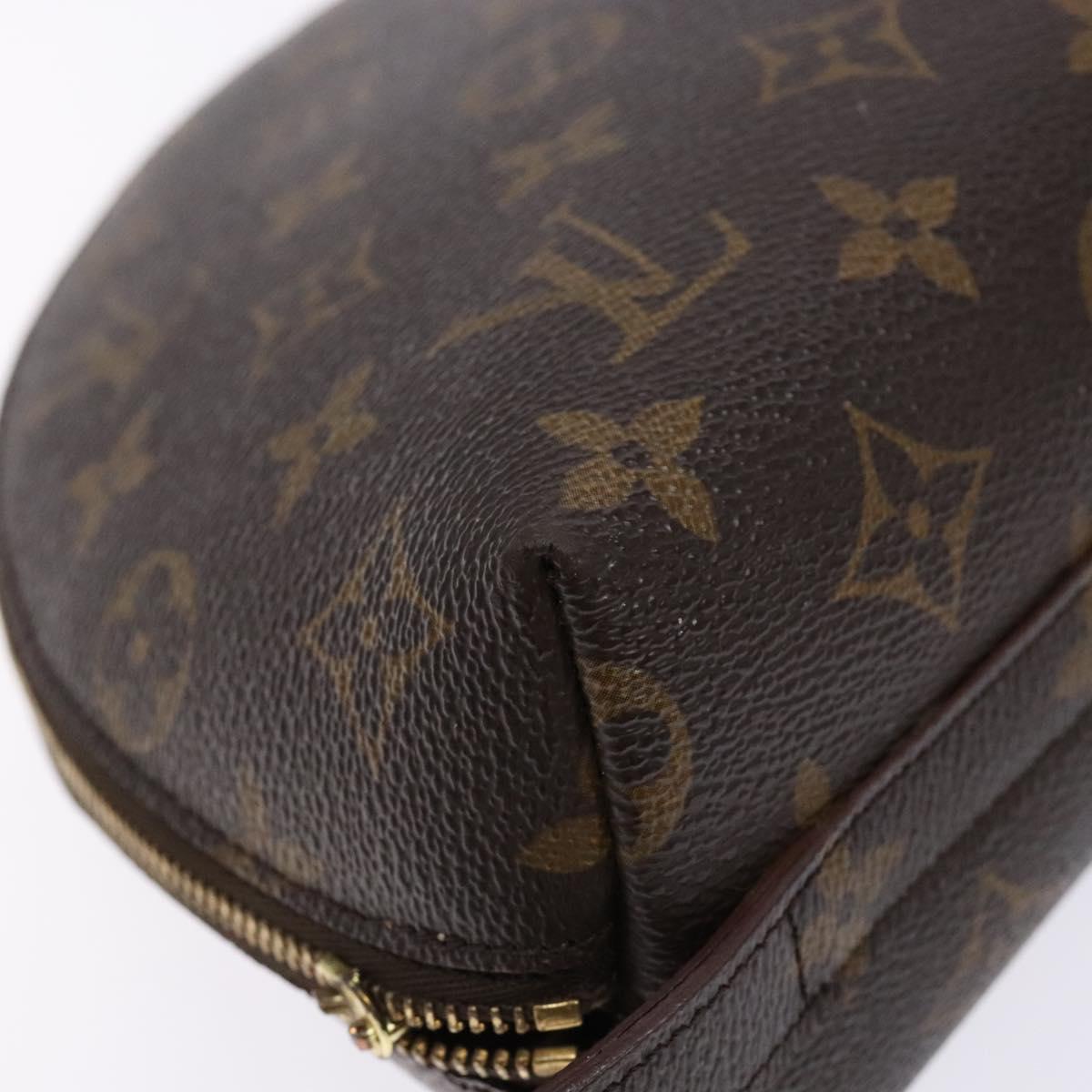 LOUIS VUITTON Monogram Trousse Demi Ronde Cosmetic Pouch M47520 LV Auth am8997