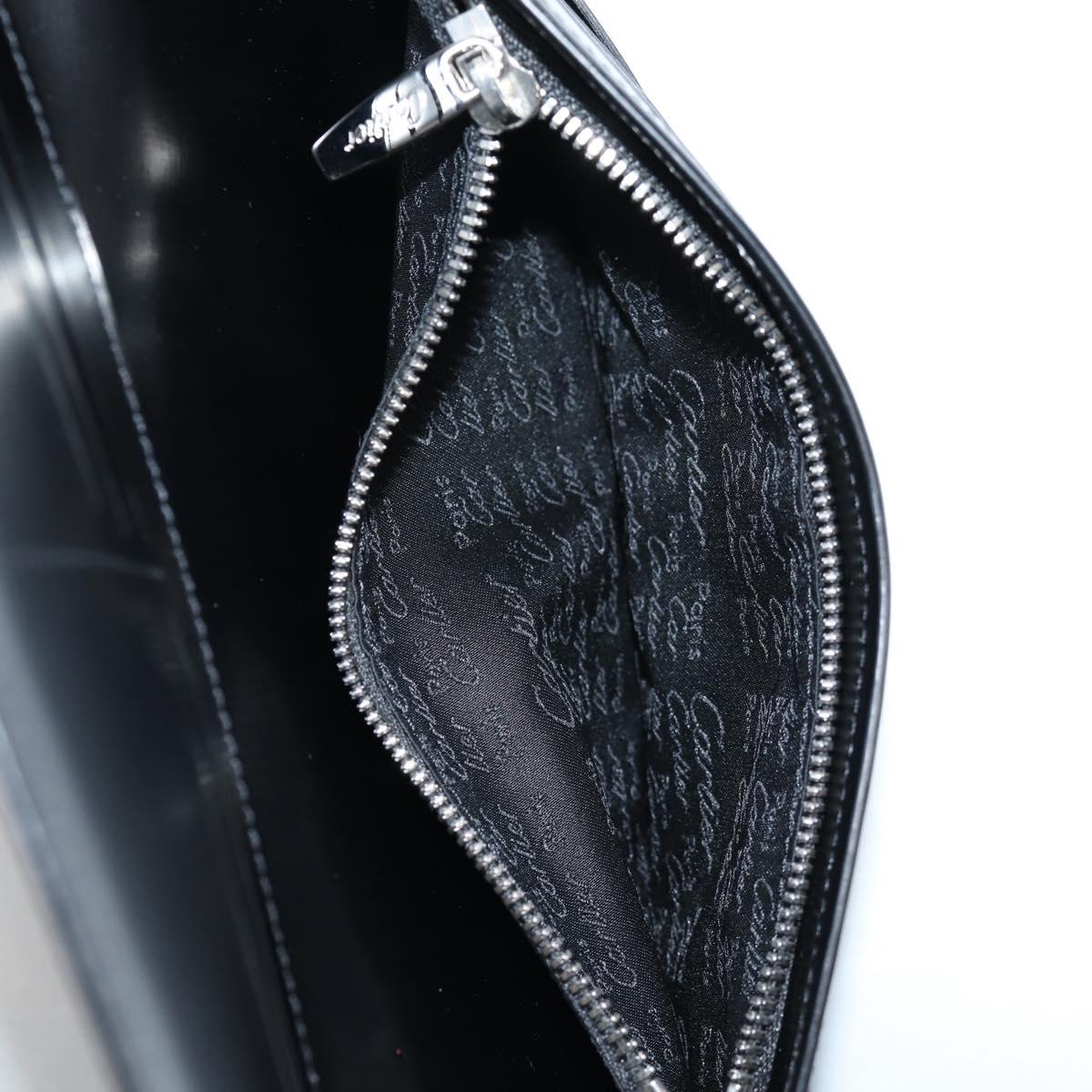 CARTIER Long Wallet Leather Black Auth am9023V