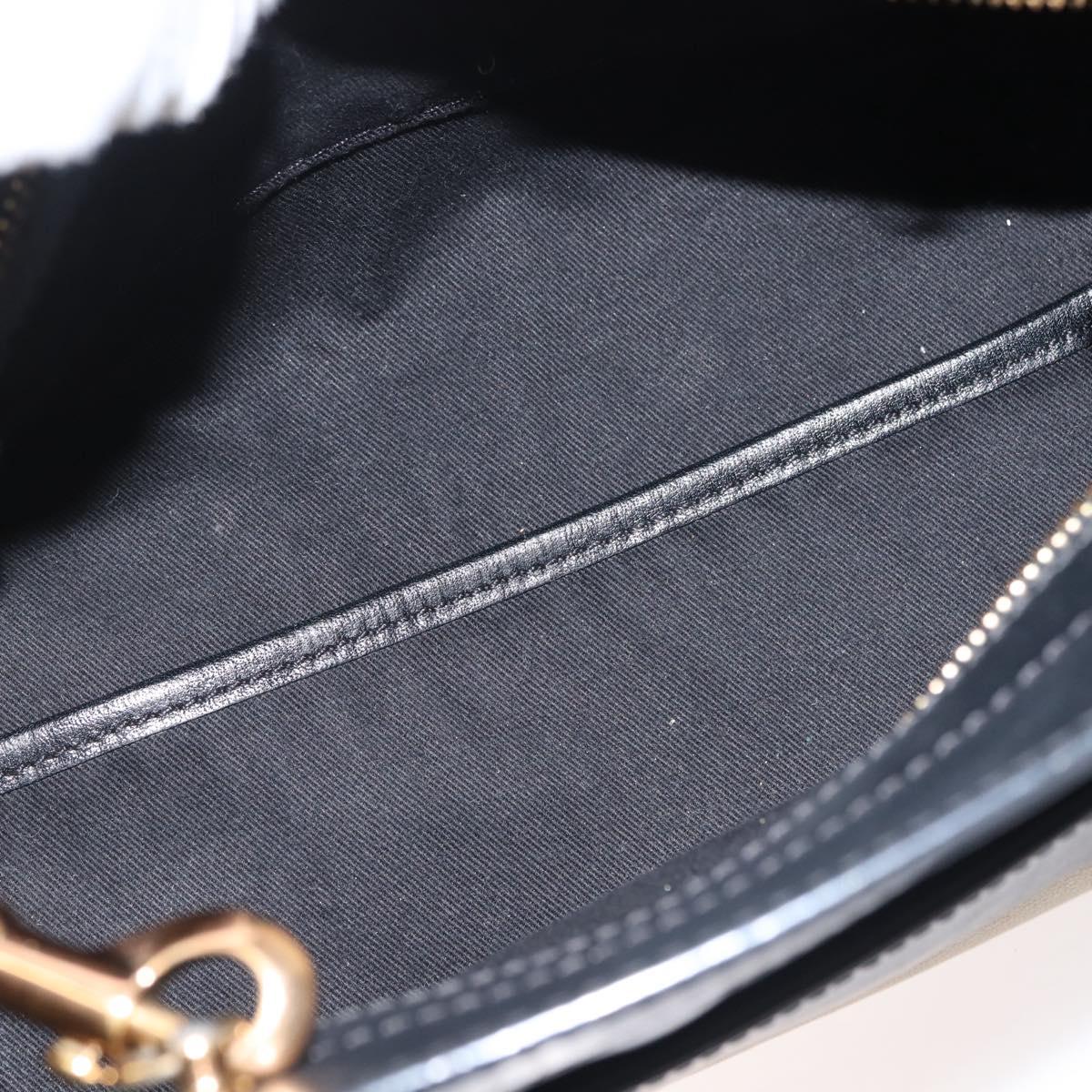Chloe Alice Hand Bag Leather 2way Beige Black gold Auth am9027