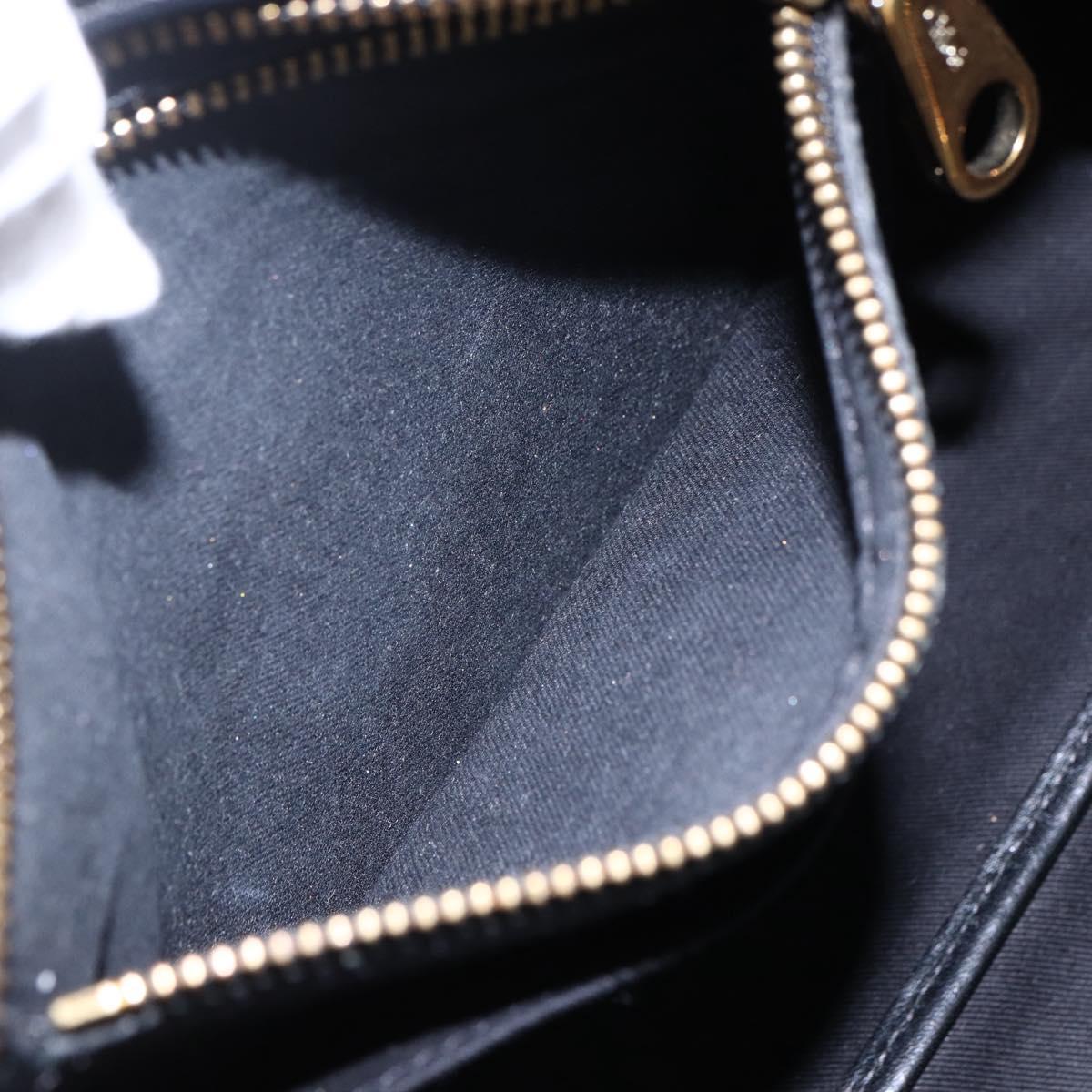 Chloe Alice Hand Bag Leather 2way Beige Black gold Auth am9028