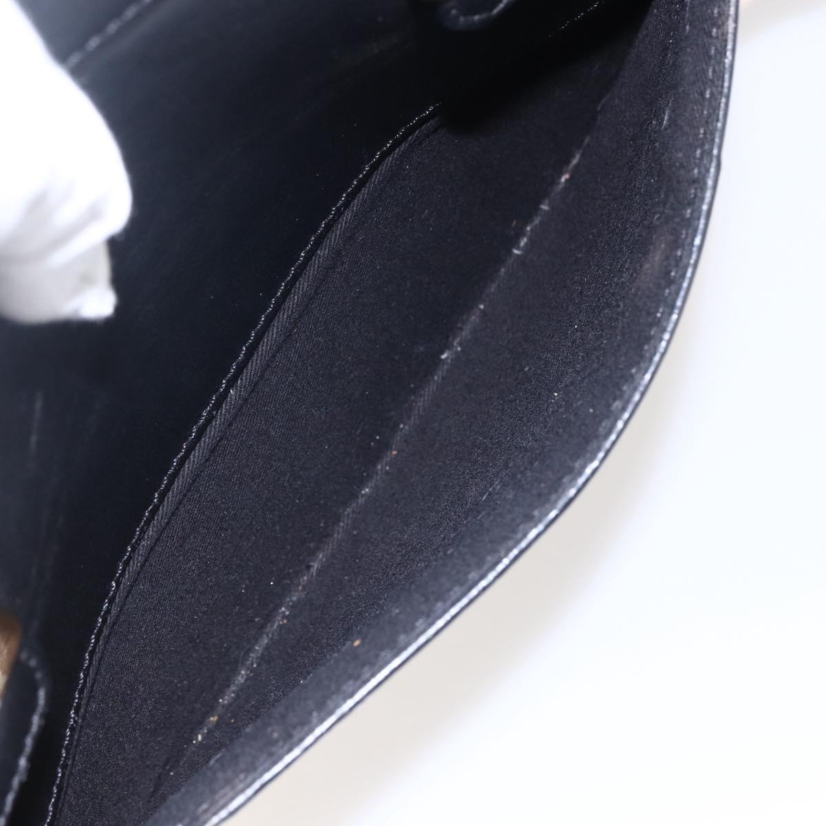 Chloe Alice Hand Bag Leather 2way Beige Black gold Auth am9028