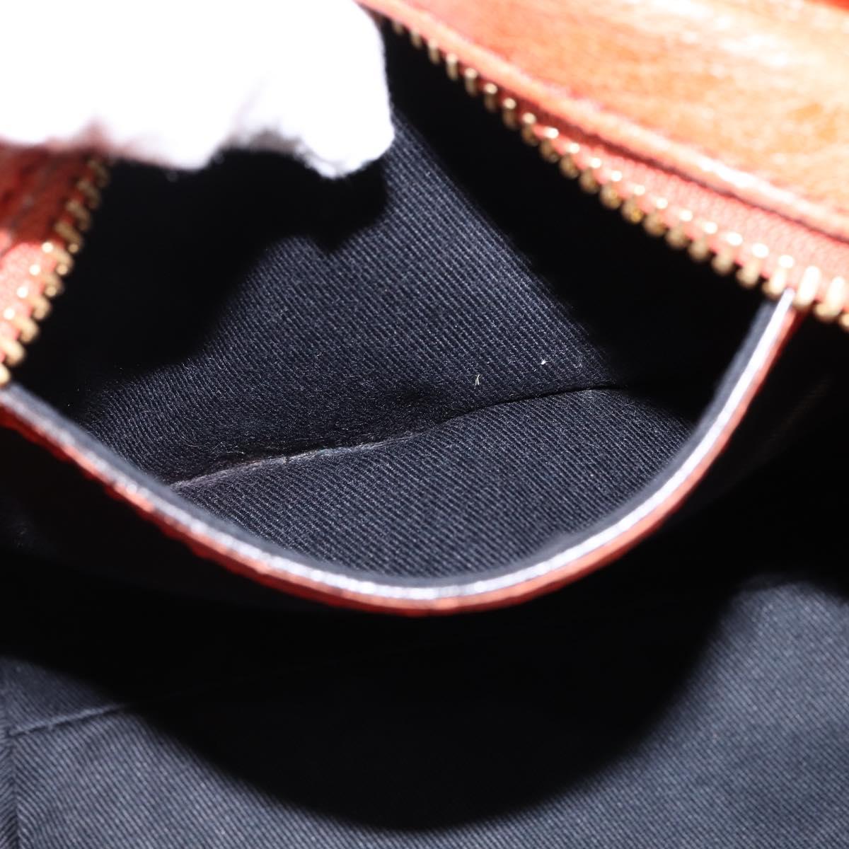 Chloe Etel Hand Bag Leather 2way Orange Gold Auth am9029