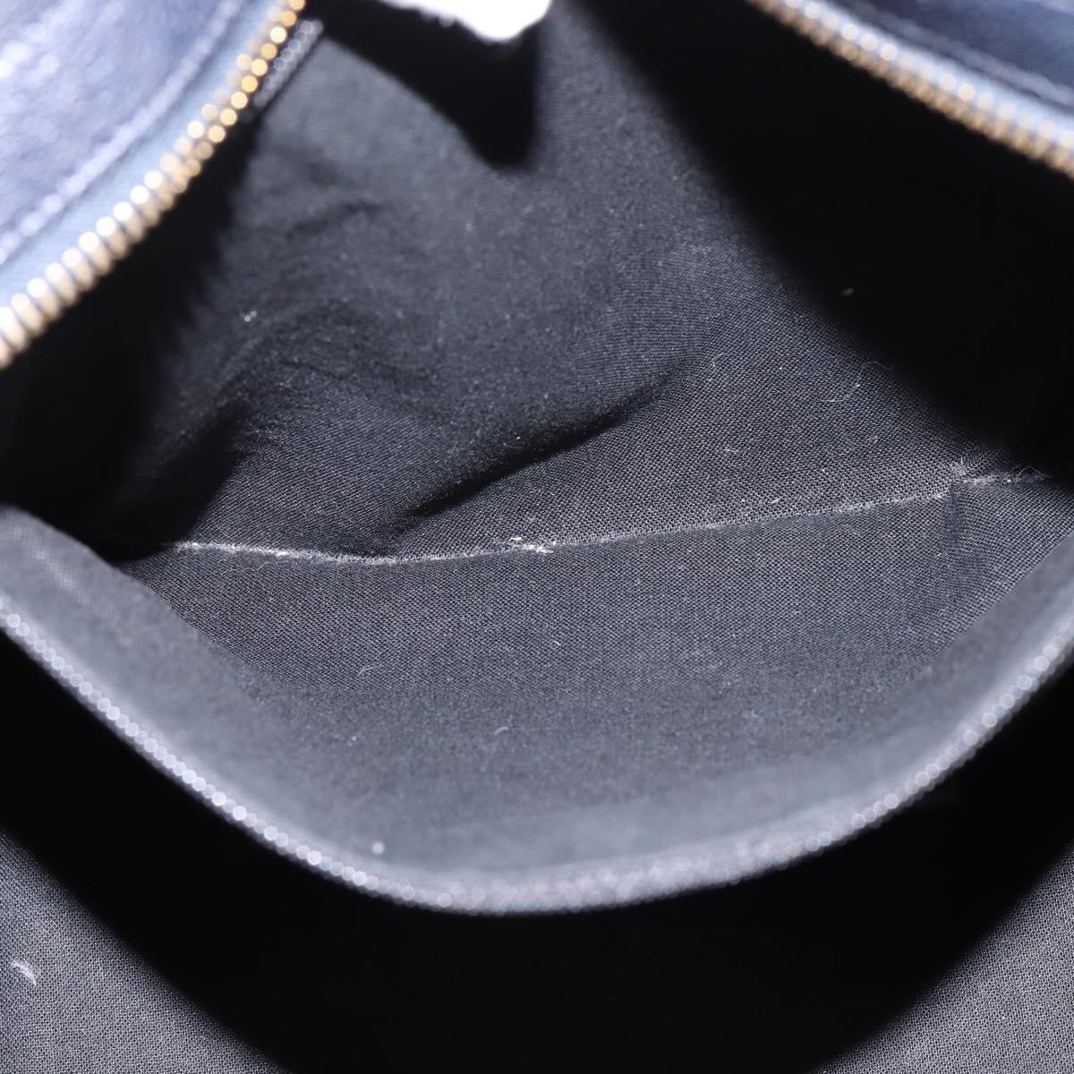 SAINT LAURENT Cavas Chic Hand Bag Leather 2way Black Gold Auth am9031