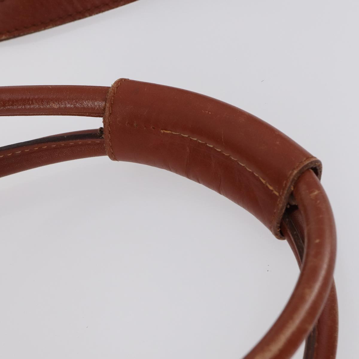 FENDI Pecan Canvas Boston Bag PVC 2way Black Brown gold Auth am9033