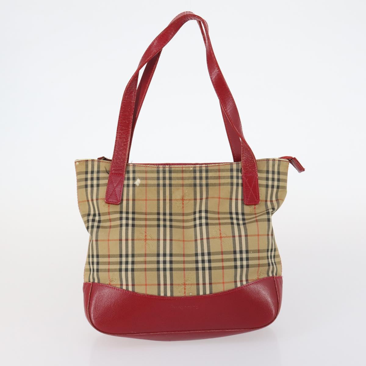 BURBERRY Nova Check Shoulder Bag Canvas 2Set Navy Beige Auth am9041