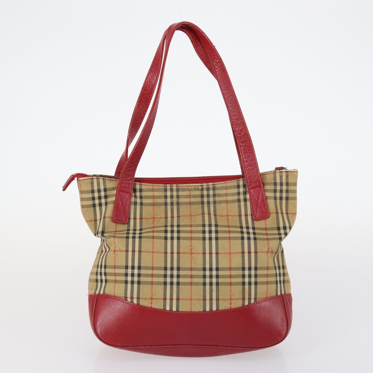 BURBERRY Nova Check Shoulder Bag Canvas 2Set Navy Beige Auth am9041