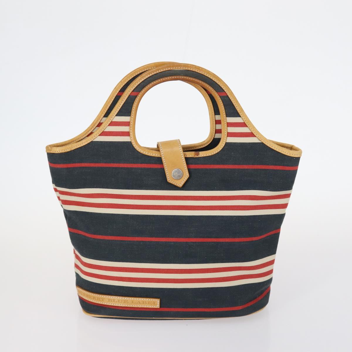 BURBERRY Nova Check Shoulder Bag Canvas 2Set Navy Beige Auth am9041