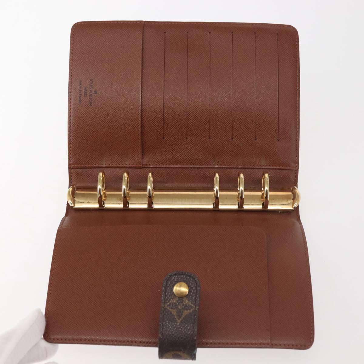 LOUIS VUITTON Monogram Agenda MM Day Planner Cover R20105 LV Auth am9042