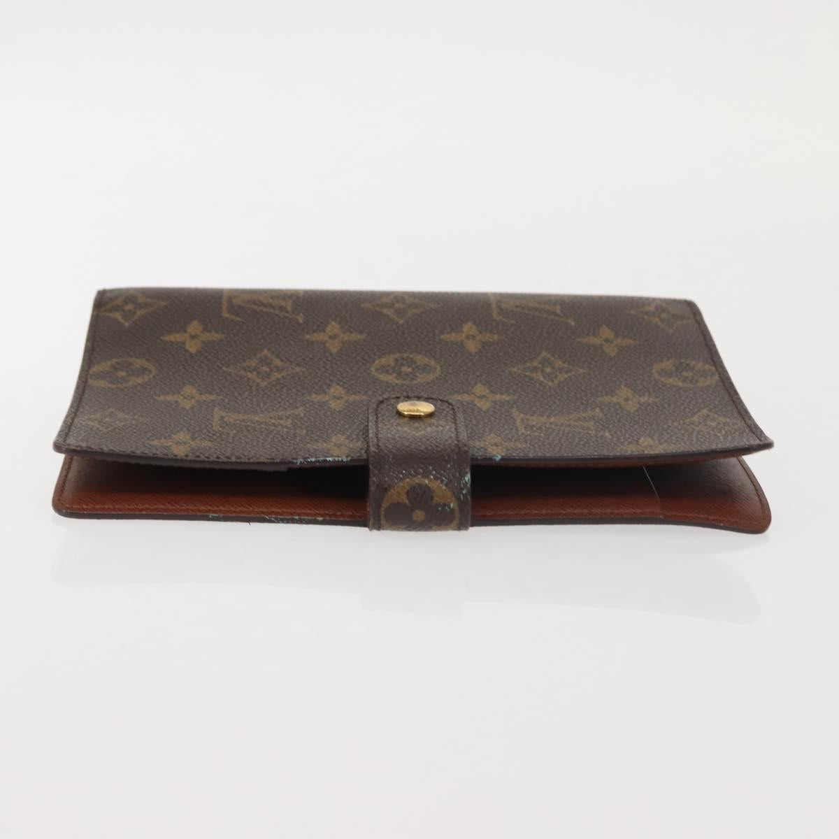LOUIS VUITTON Monogram Agenda MM Day Planner Cover R20105 LV Auth am9042