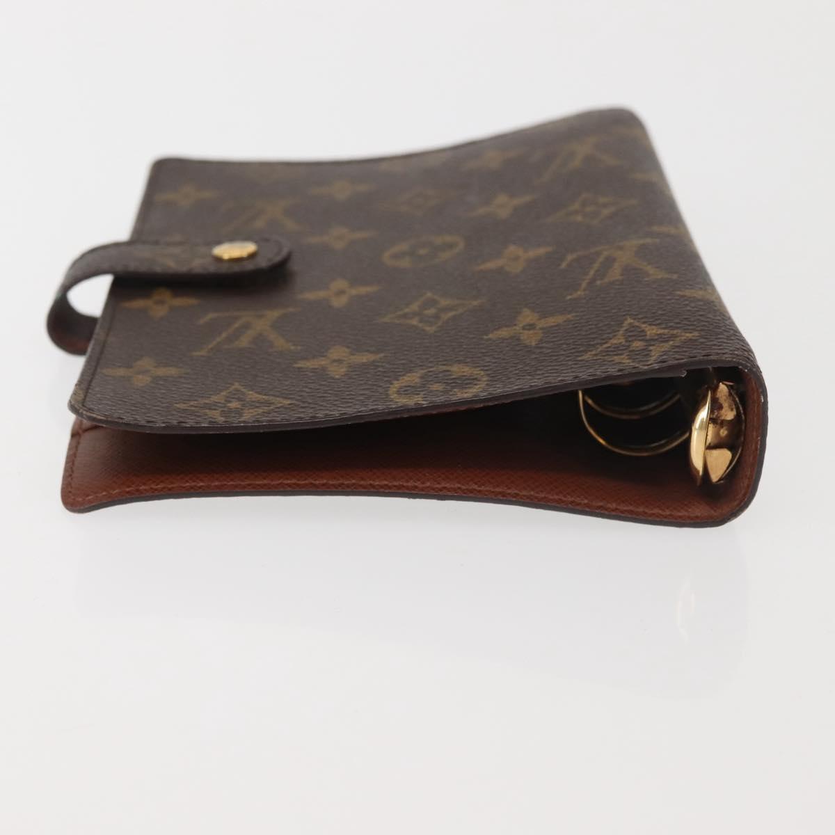 LOUIS VUITTON Monogram Agenda MM Day Planner Cover R20105 LV Auth am9042