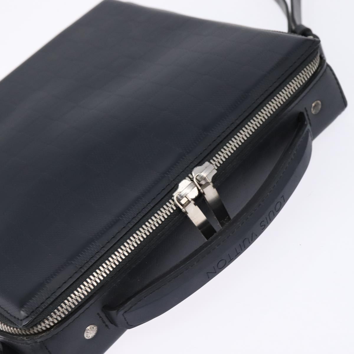 LOUIS VUITTON Damie Grasset Blues CD Case Shoulder Bag Black M92157 Auth am9043