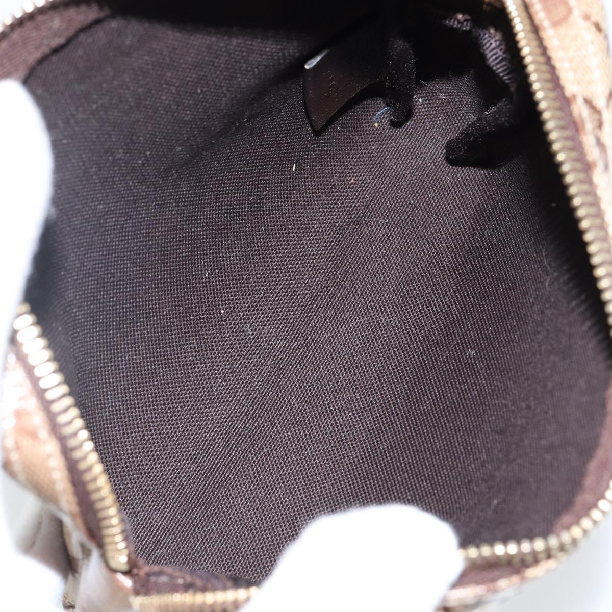 GUCCI GG Crystal Pouch Beige Gold 203356 Auth am9055