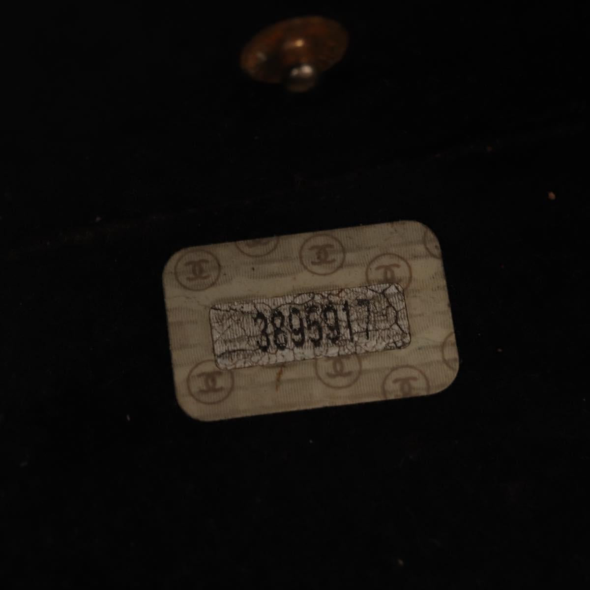 CHANEL COCO Mark Jewelry Box Caviar Skin Yellow Gold CC Auth am9057