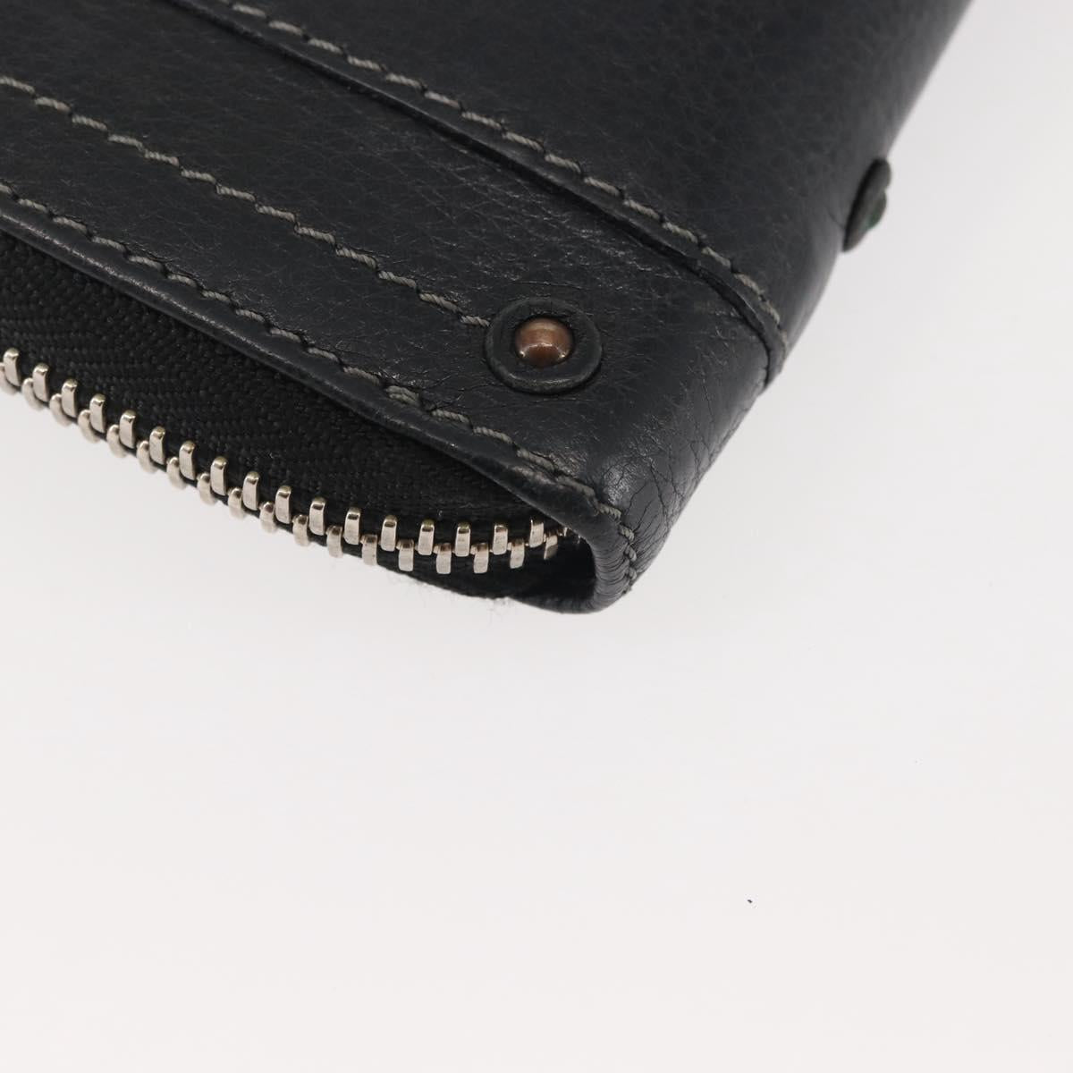 Chloe Paddington Long Wallet Leather Black Auth am9065