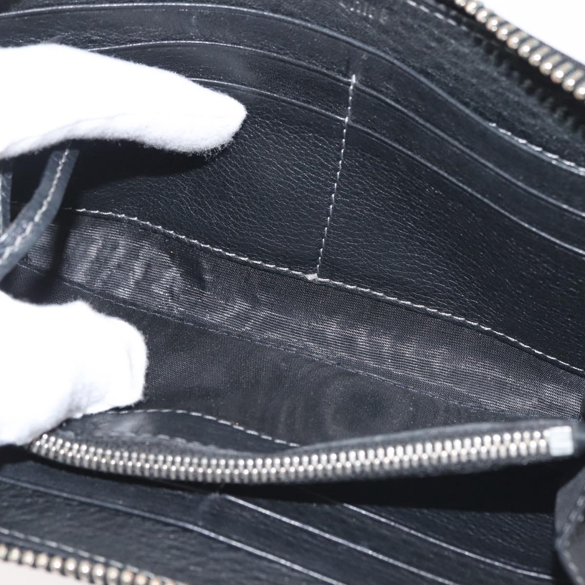 Chloe Paddington Long Wallet Leather Black Auth am9065