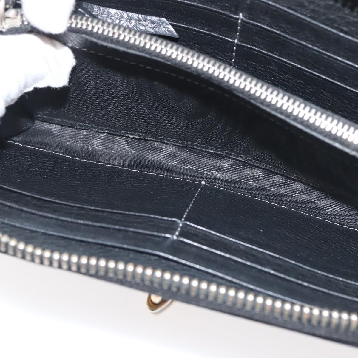 Chloe Paddington Long Wallet Leather Black Auth am9065