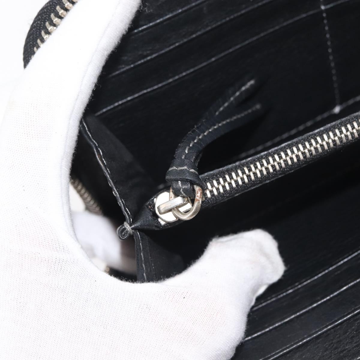Chloe Paddington Long Wallet Leather Black Auth am9065