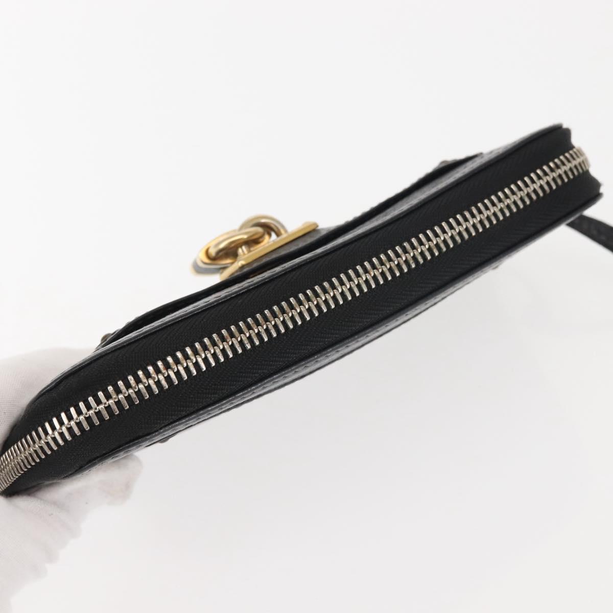 Chloe Paddington Long Wallet Leather Black Auth am9065