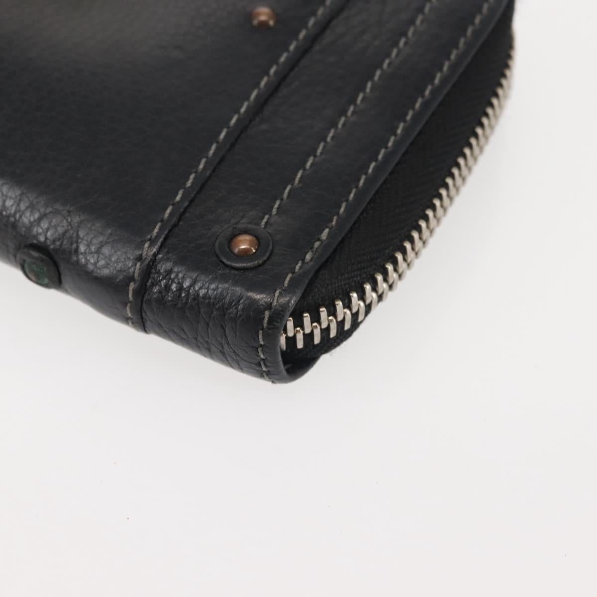 Chloe Paddington Long Wallet Leather Black Auth am9065