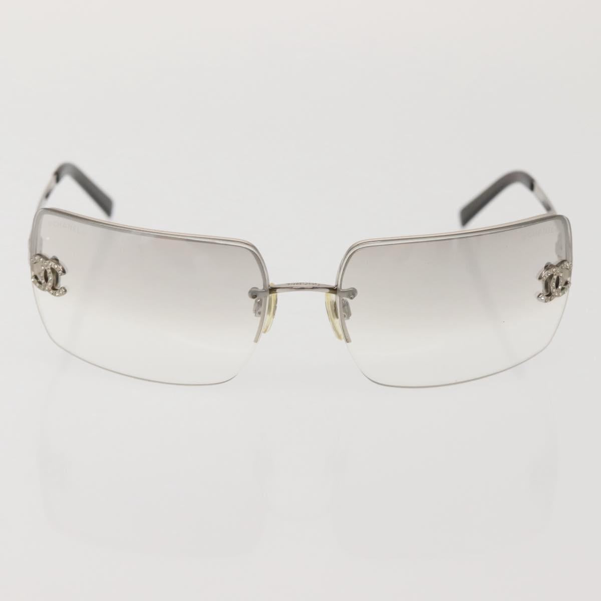 CHANEL Sunglasses plastic Silver CC Auth am9070V