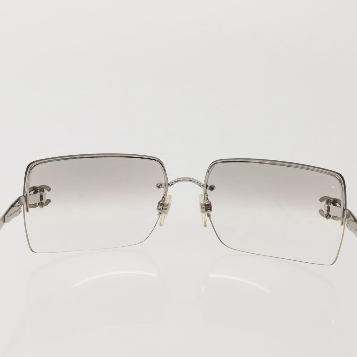 CHANEL Sunglasses plastic Silver CC Auth am9070V