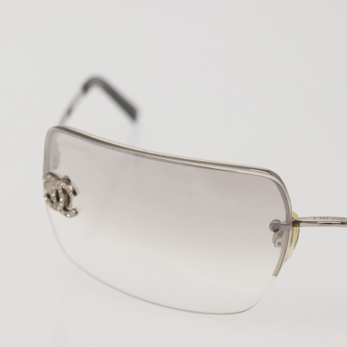 CHANEL Sunglasses plastic Silver CC Auth am9070V