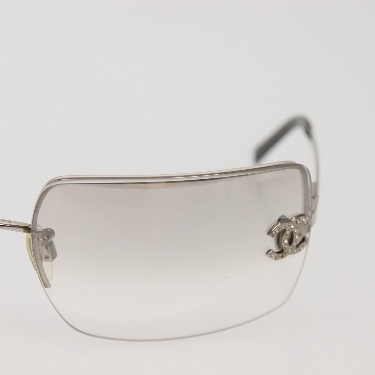 CHANEL Sunglasses plastic Silver CC Auth am9070V