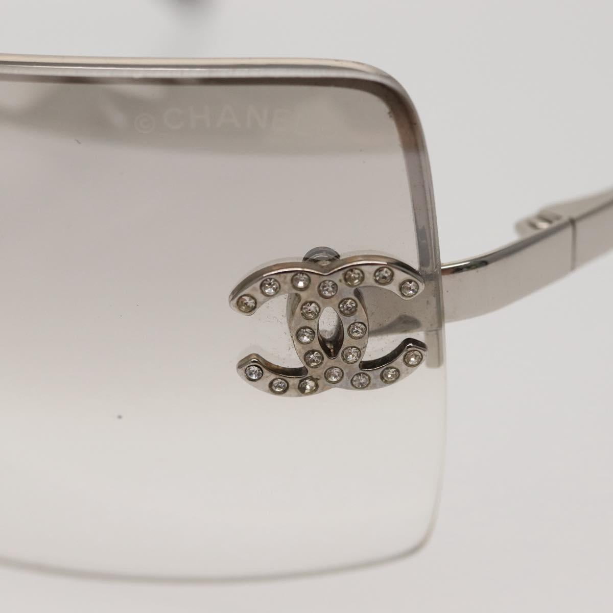 CHANEL Sunglasses plastic Silver CC Auth am9070V