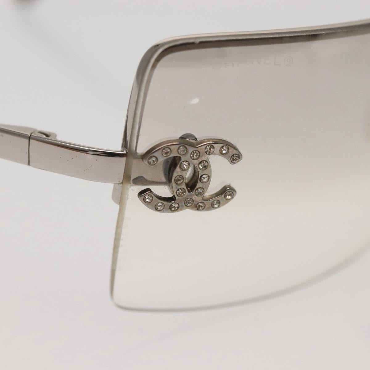 CHANEL Sunglasses plastic Silver CC Auth am9070V