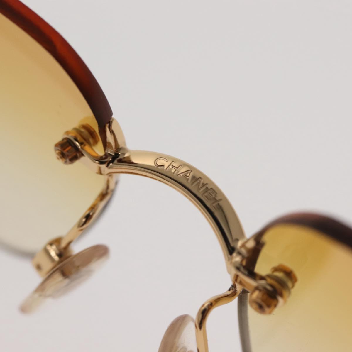 CHANEL Sunglasses plastic Orange CC Auth am9071V