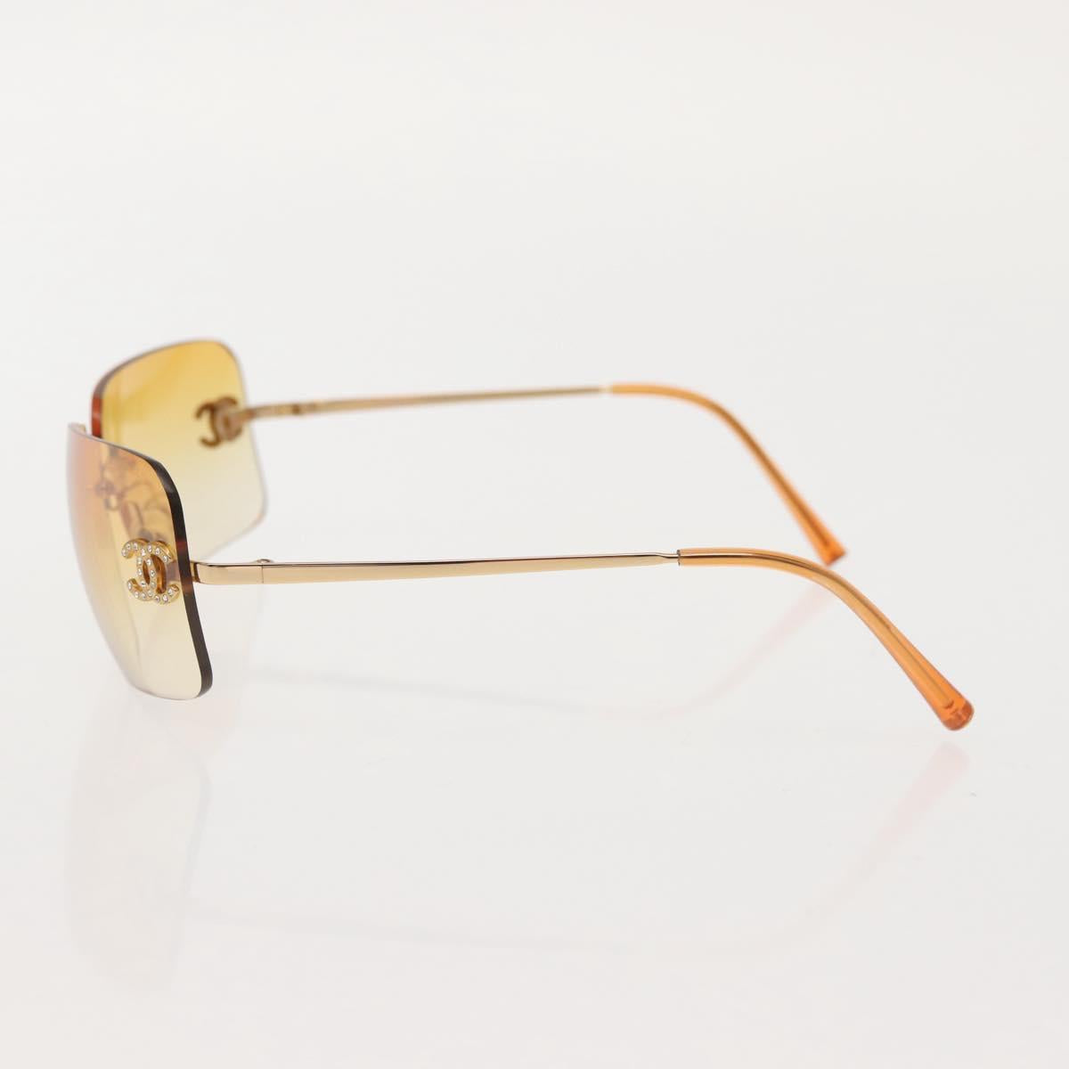 CHANEL Sunglasses plastic Orange CC Auth am9071V