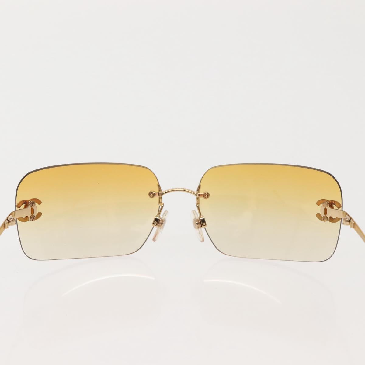 CHANEL Sunglasses plastic Orange CC Auth am9071V
