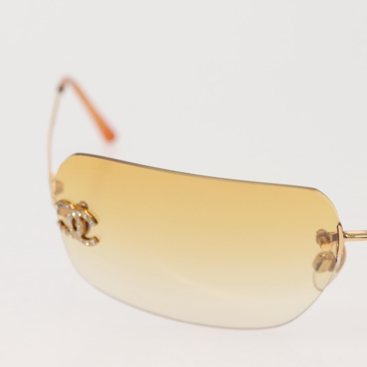 CHANEL Sunglasses plastic Orange CC Auth am9071V