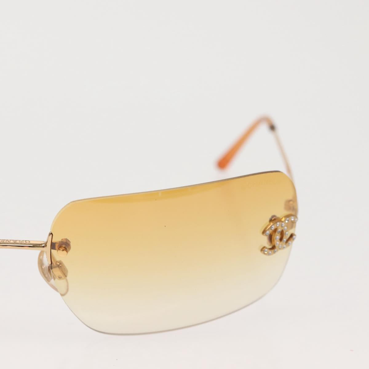 CHANEL Sunglasses plastic Orange CC Auth am9071V