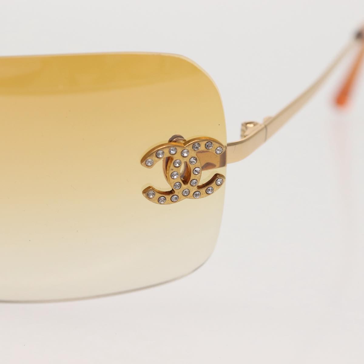 CHANEL Sunglasses plastic Orange CC Auth am9071V