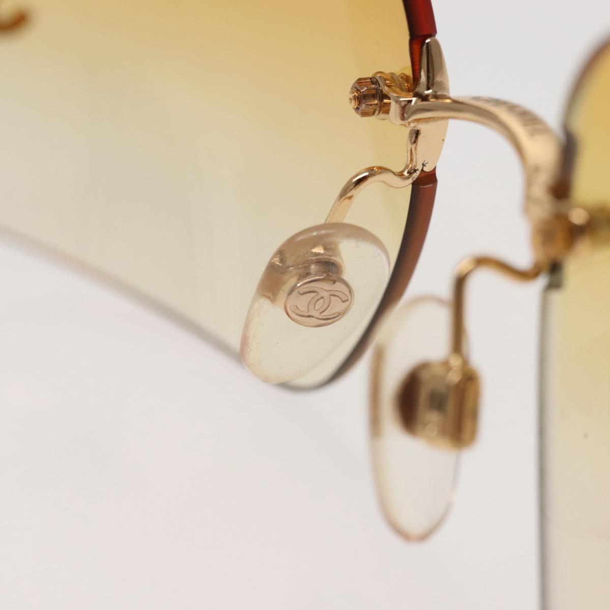 CHANEL Sunglasses plastic Orange CC Auth am9071V