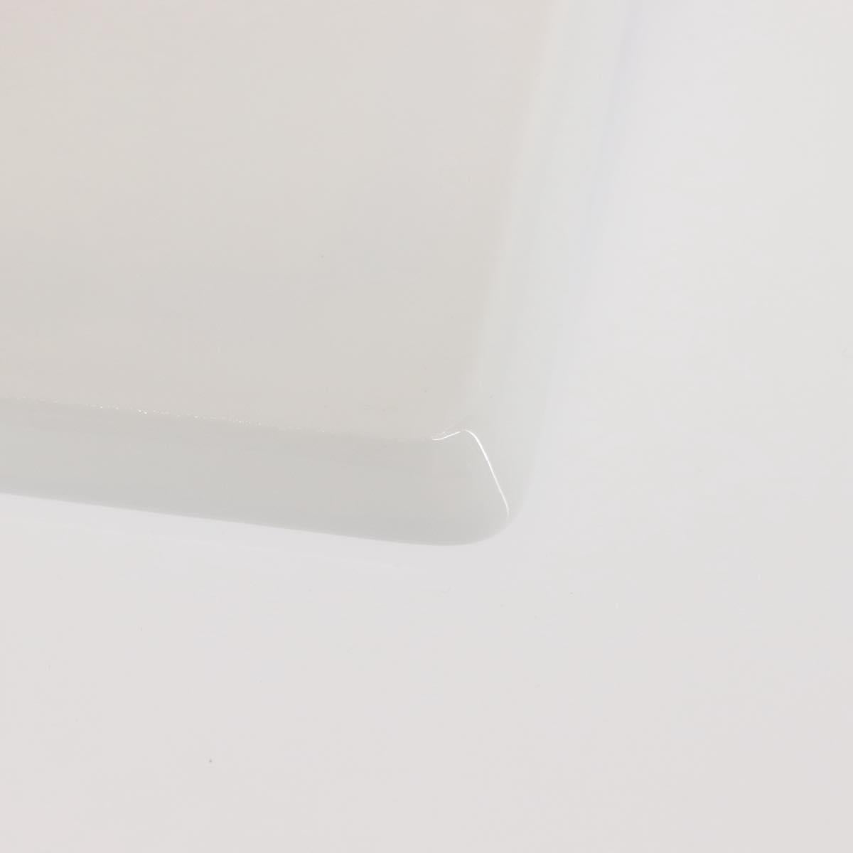 HERMES Chaine d'Ancre Square Plate Pottery White Auth am9089