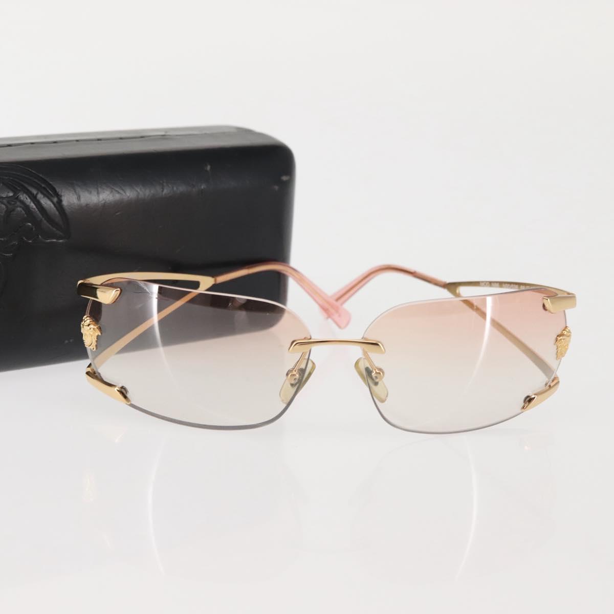 VERSACE Sunglasses plastic Brown Auth am9091