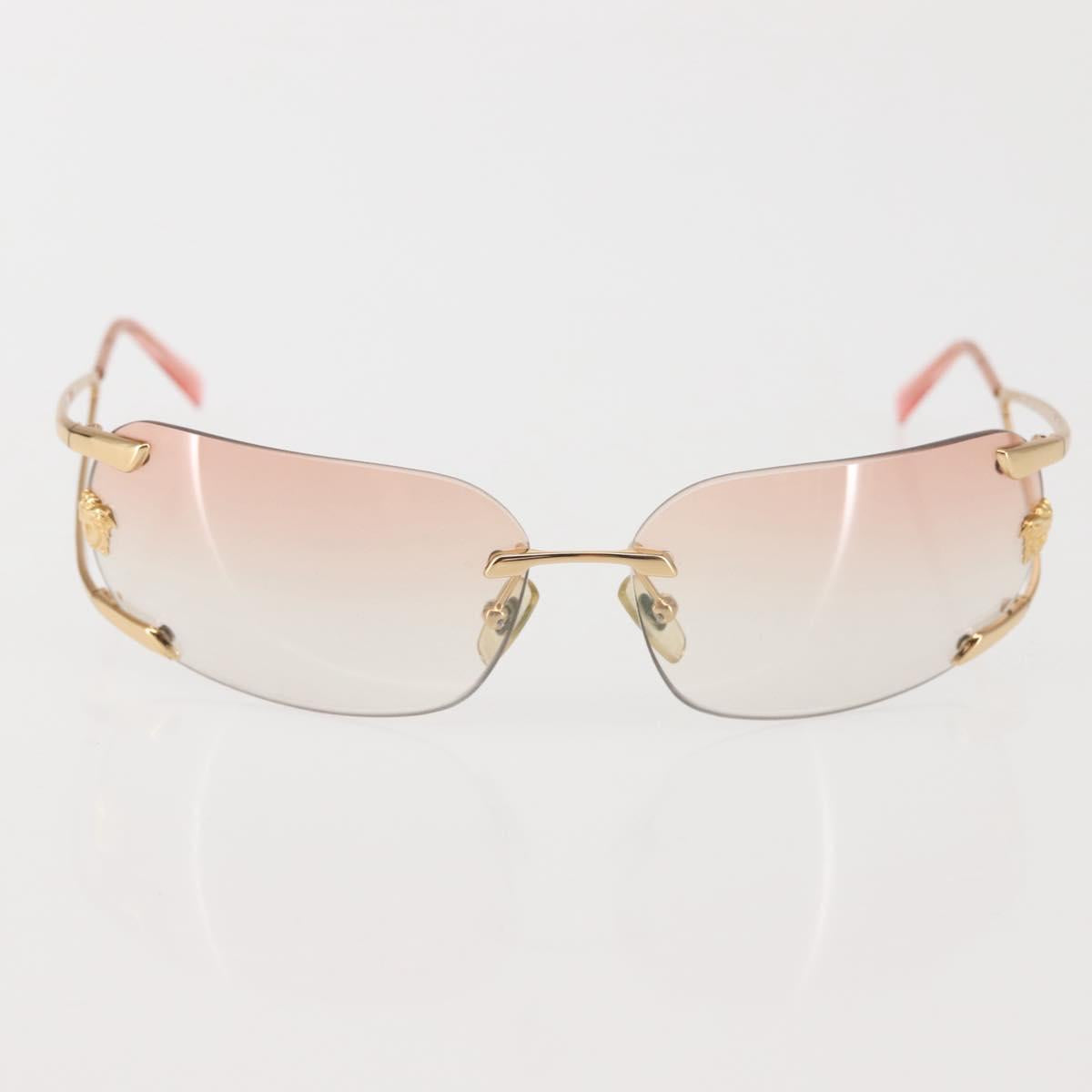 VERSACE Sunglasses plastic Brown Auth am9091