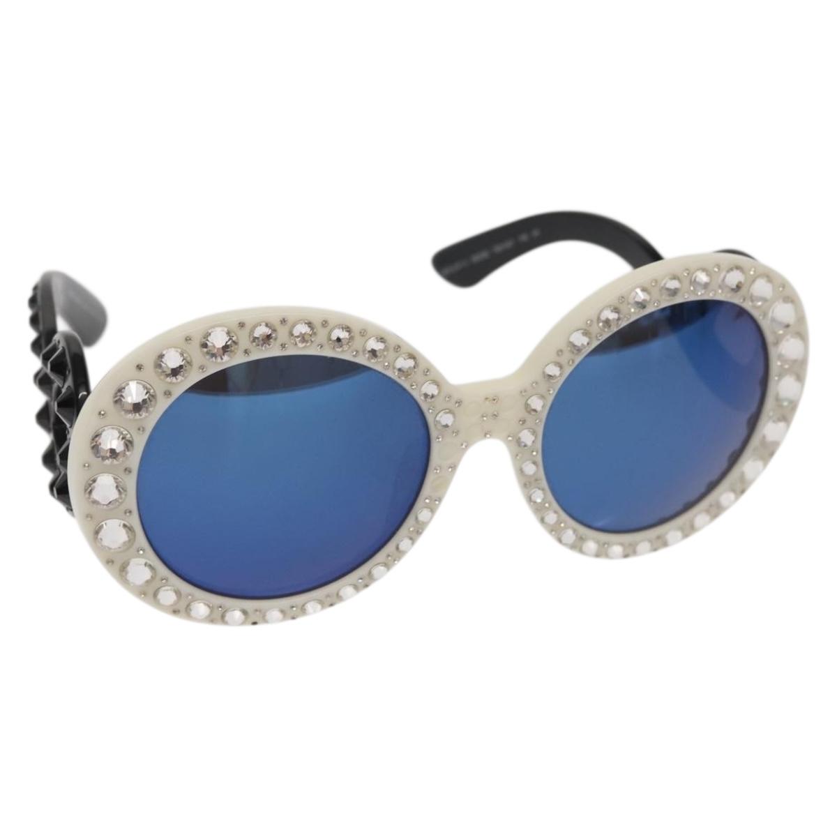 PRADA Sunglasses plastic White Auth am9092