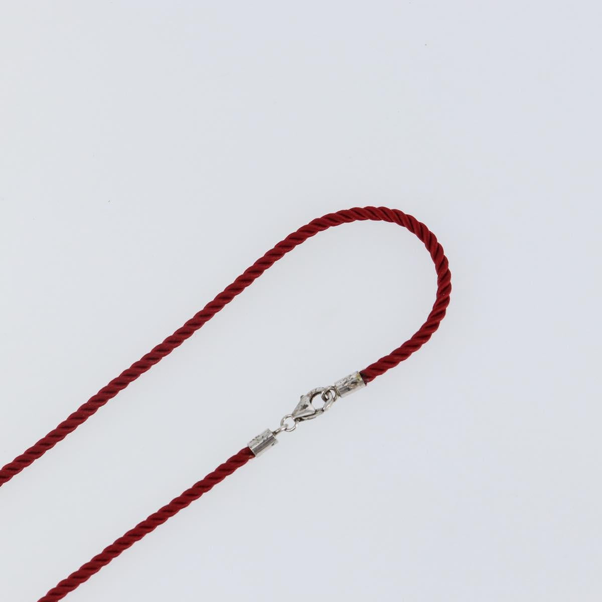 Baccarat Heart Necklace Crystal glass Red Auth am9096