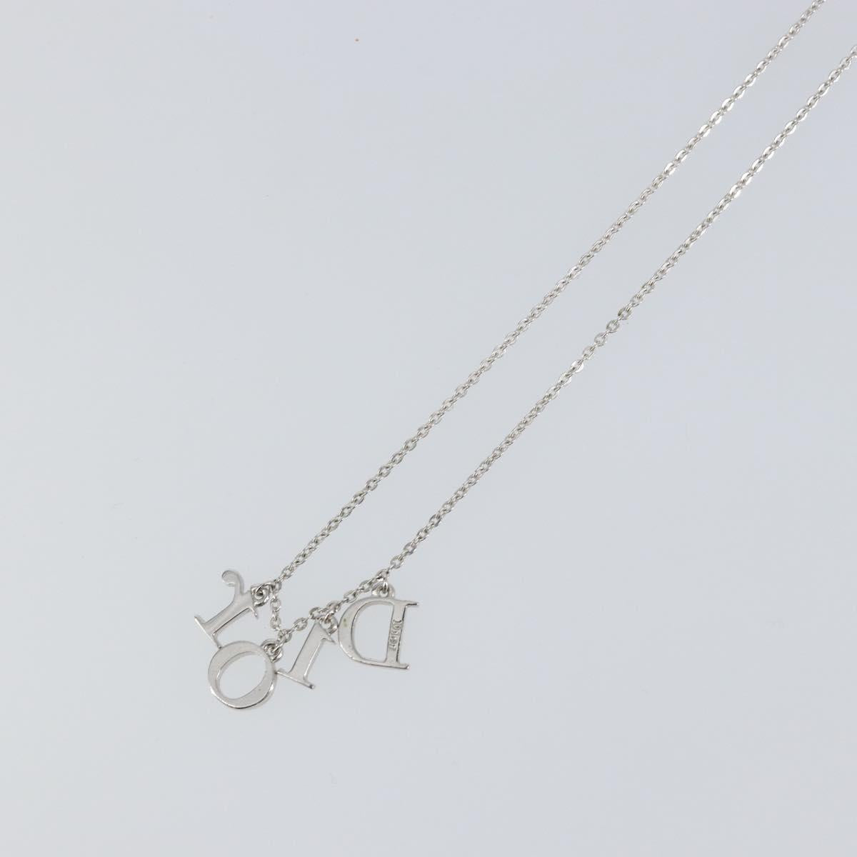 Christian Dior Necklace metal Silver Auth am9097